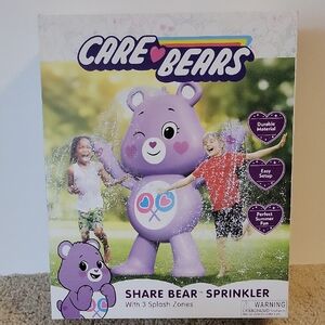 NEW Care Bears Share Bear Purple Sprinkler Toy